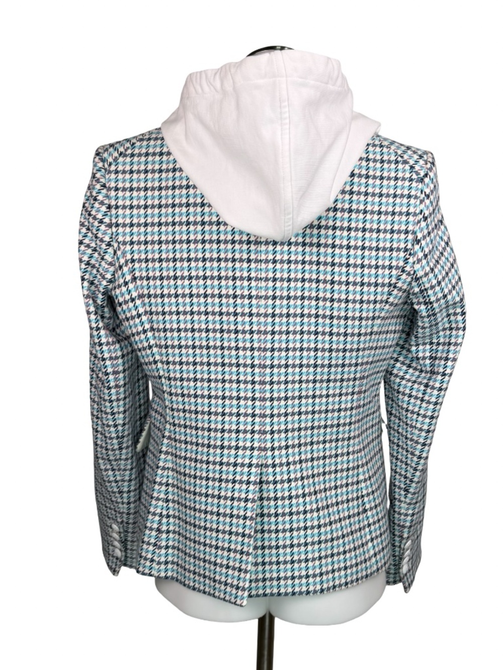 $650 Veronica Beard Farley Dickey Blazer Turquoise Multi Linen Size 4 - Picture 7 of 13